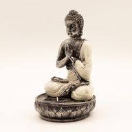 Boeddha kaarsenhouder - Wit - Medium