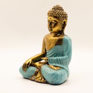 Turkoois en goud Boeddha - Groot