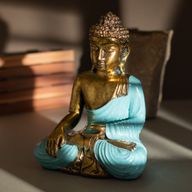Turkoois en goud Boeddha - Groot