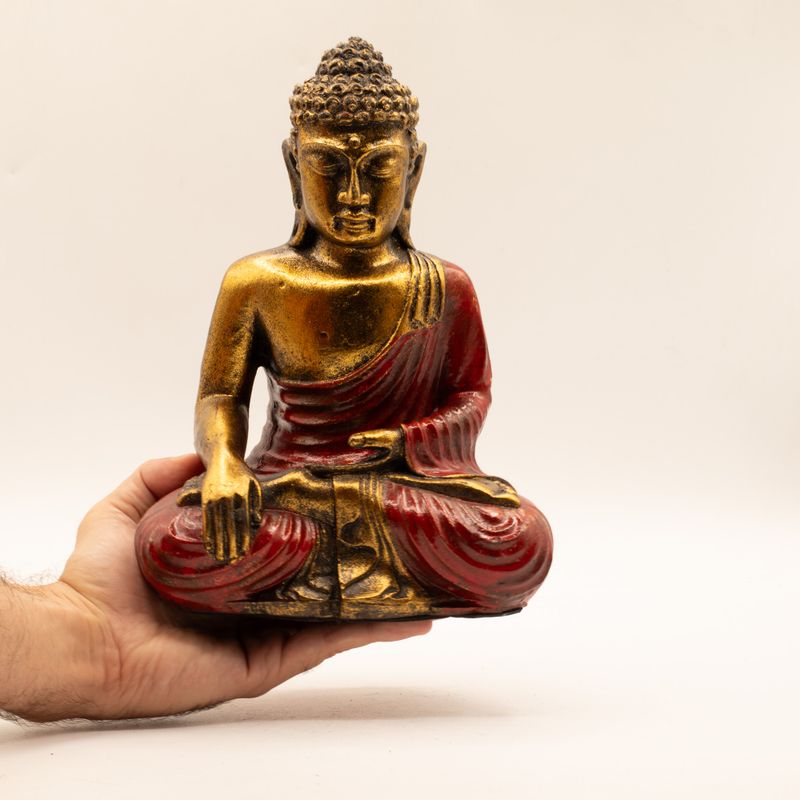 Rood & Gouden Boeddha - Groot