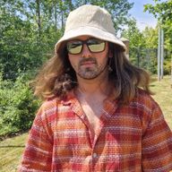 Gepatchte hennep- en katoenen Boho festivalhoed - natuurlijk