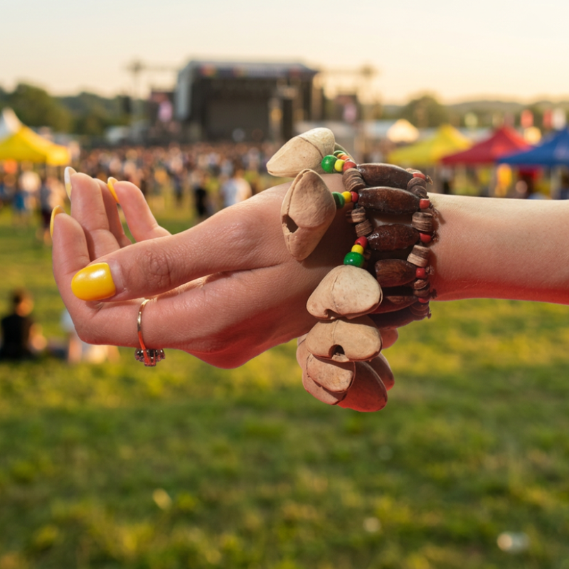 Kenari Shell Hand Shaker - Rattle Bracelet (15 stuks)