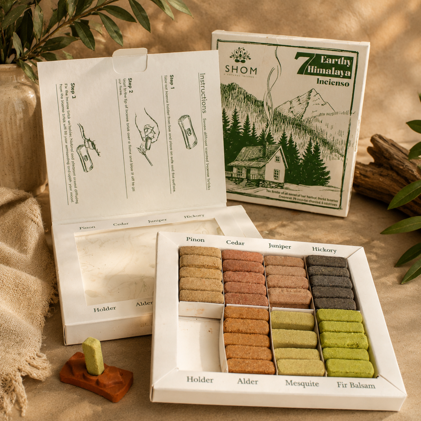 Natuurlijke Wierook Smudge Bricks Set