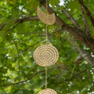 Indiase belletjes - Messing maanfasen-drop met bel - 1 m