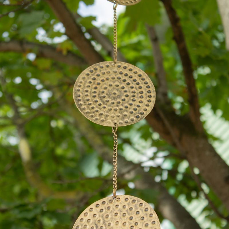 Indiase belletjes - Messing maanfasen-drop met bel - 1 m