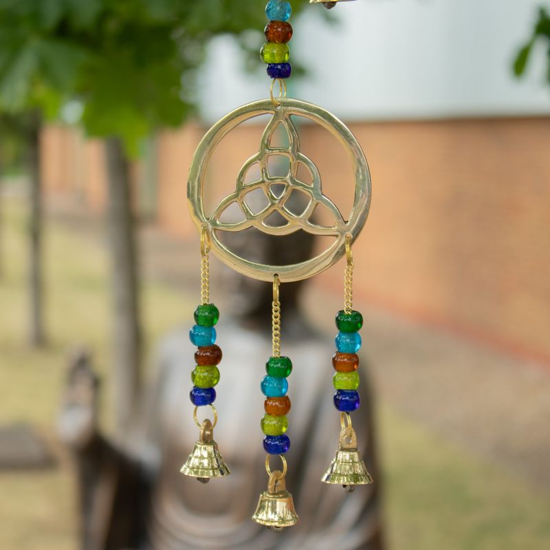 Indische Klokken - Messing Celtic Drop - 7 bellen - 6x64 cm