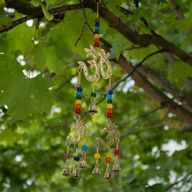 Indische belletjes - Messing Om met chakra-kralen - 7 belletjes - 9.5x32cm