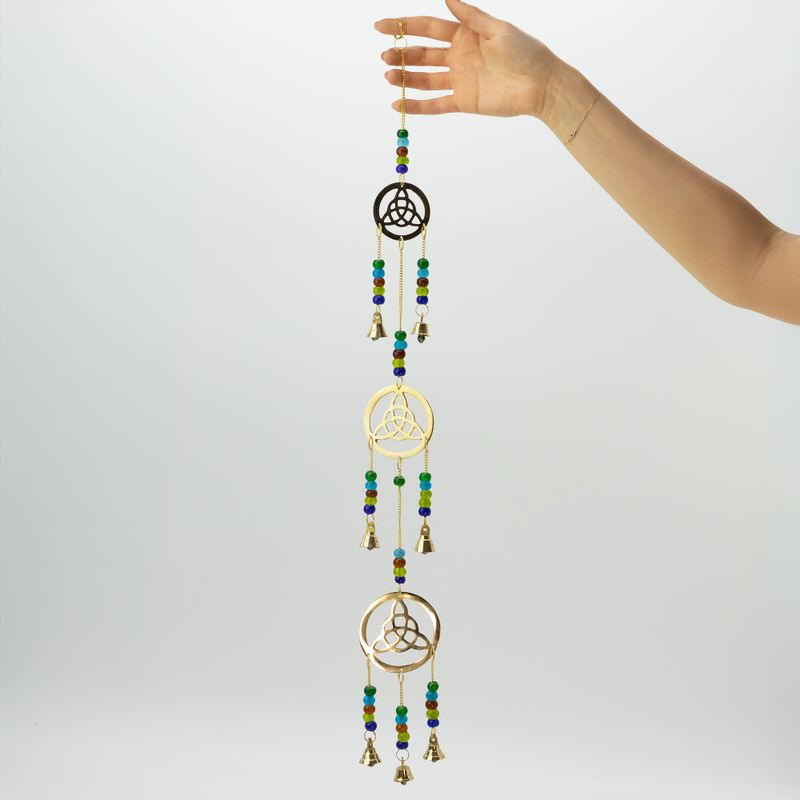 Indische Klokken - Messing Celtic Drop - 7 bellen - 6x64 cm
