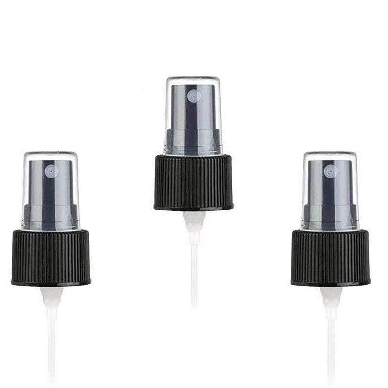 Spraydop amberkleurige Boston-fles (voor 120 ml) - zwarte kunststof 22-410