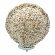 Boho Zeeschelp Lamp - Gesneden Kunstschelp - Groot Rond - 30 cm