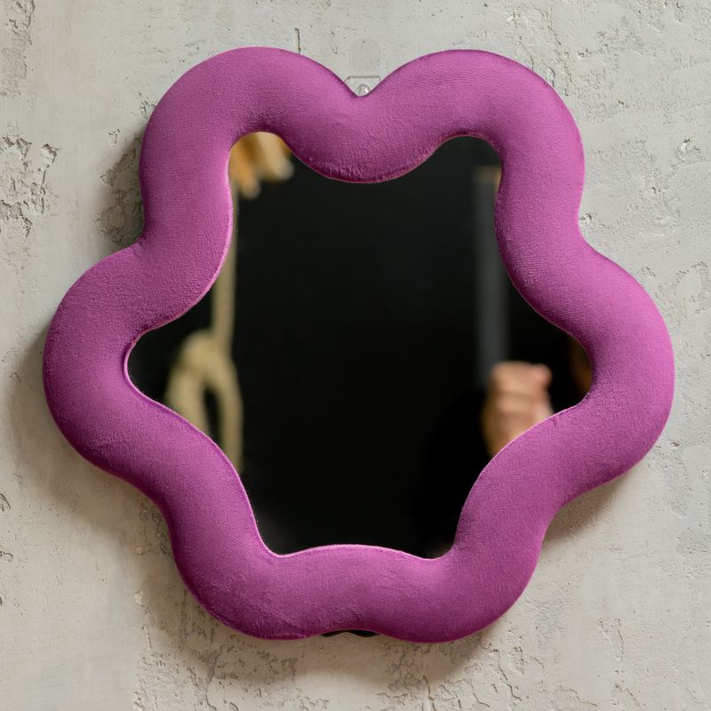 Zachte Golvende Spiegel - Ster - Mauve