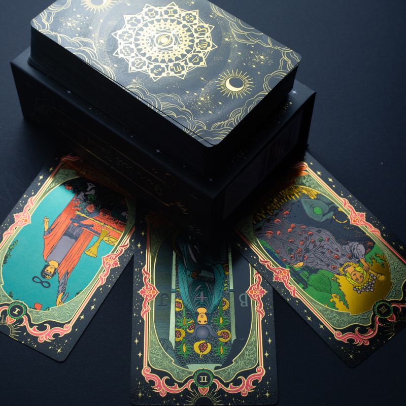 Tarotkaartenset met goudfolie - met boekje