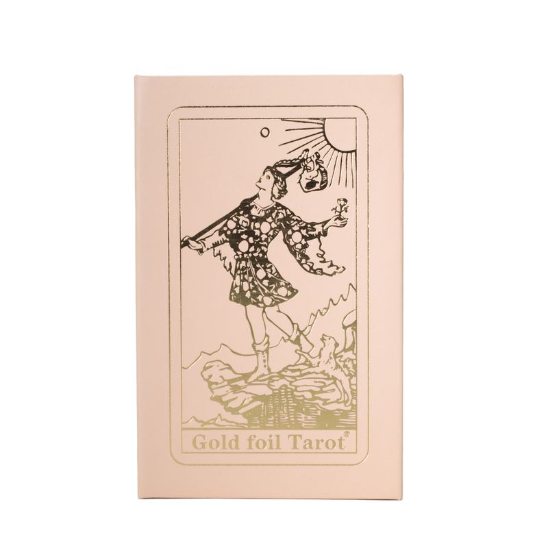 Roze doos robijnfolie Tarotkaart-geschenkdoos met boekje