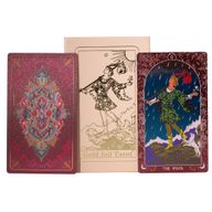 Roze doos robijnfolie Tarotkaart-geschenkdoos met boekje