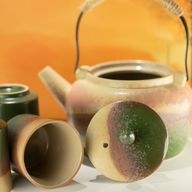 Japanse Kyusu-stijl theeset - Voor groene thee - Vier kopjes