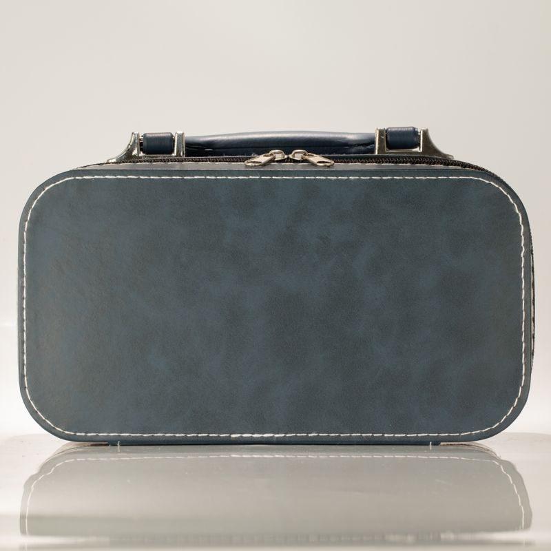 Reis-theepotset en twee kopjes - Blauwe Vogel Qing-dynastie