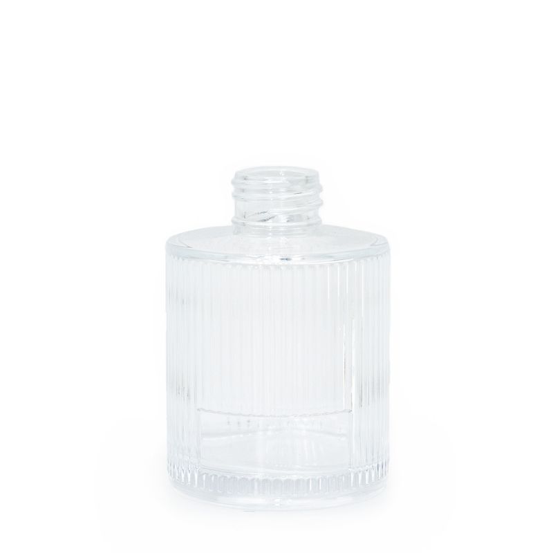 150ml geribbelde ronde diffuserfles (28mm nek) - helder