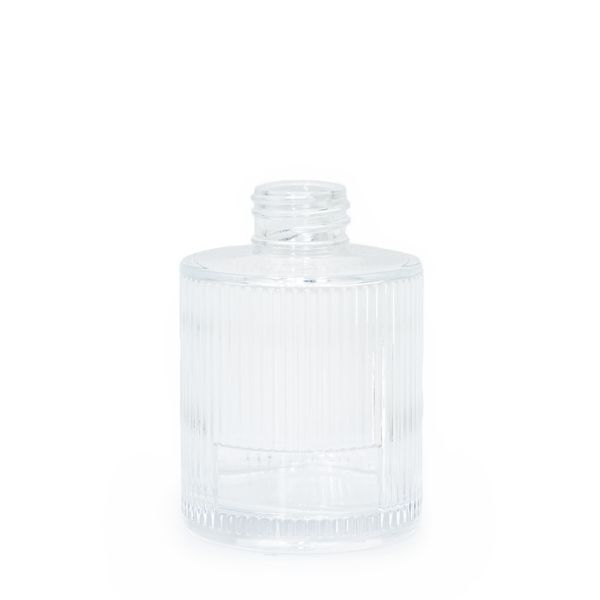 150 ml Geribbelde Ronde Reed Diffuser Fles (28 mm Hals) - Helder