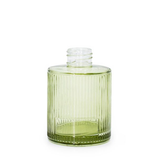 150 ml Geribbelde Ronde Reed Diffuser Fles (28 mm Hals) - Rokerig Groen