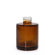 150 ml geribbelde ronde diffuserfles voor stokjes (nek 28 mm) - amberkleurig