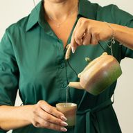 Japanse Kyusu-stijl theeset - Voor groene thee - Vier kopjes