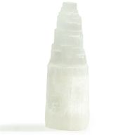 Natural Selenite Tower Lamp - 25 cm