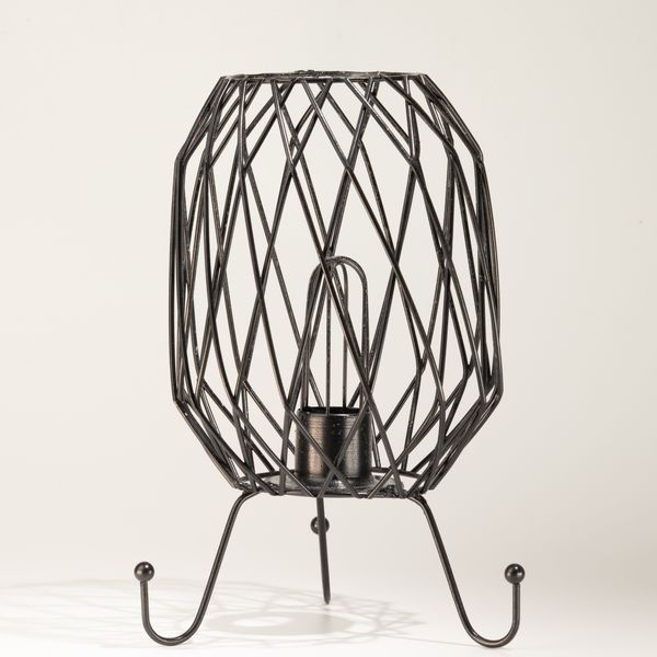 Mesh Industrial Iron Lamp, Cable and Bulb