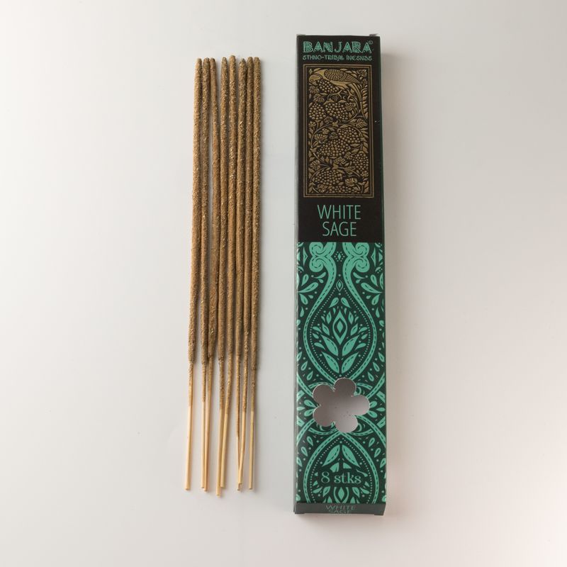 Banjara Extra Lang Smudge-stok - Witte Salie