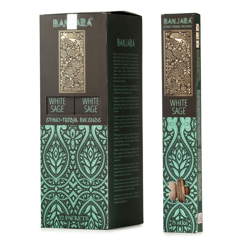Banjara Extra Lang Smudge-stok - Witte Salie