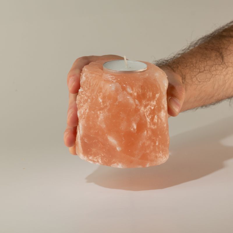 Kwalitatieve zoutkaarsenhouder van natuurlijk zout 600-800 g