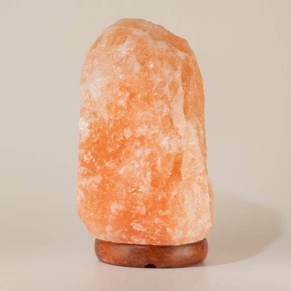 Himalaya Zout Lamp & Houten Voetstuk - 3-5kg