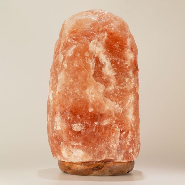 Himalaya Zout Lamp & Houten Voetstuk - 8-10kg