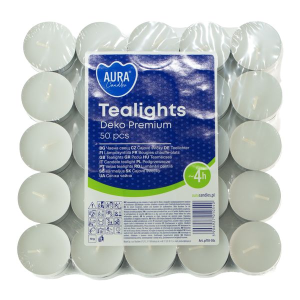 Theelichtjes Ongeparfumeerd (4 Uur)