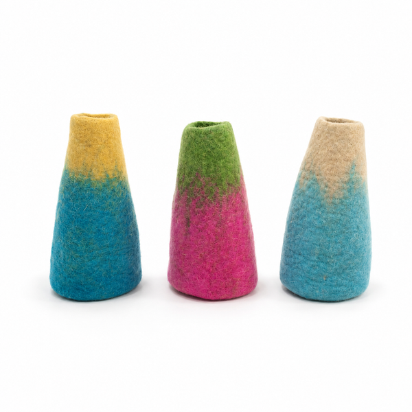 Viltbloemen vazen (3 assorti)