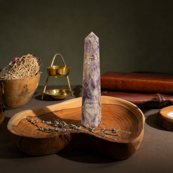Zeszijdige Edelsteen Obelisk ca. 17 cm – Amethist