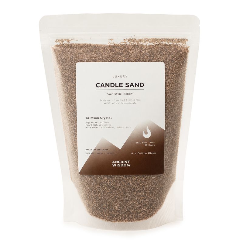 Geurende kaarszand - Mocha Bruin - Karmijn Kristal - 300 g