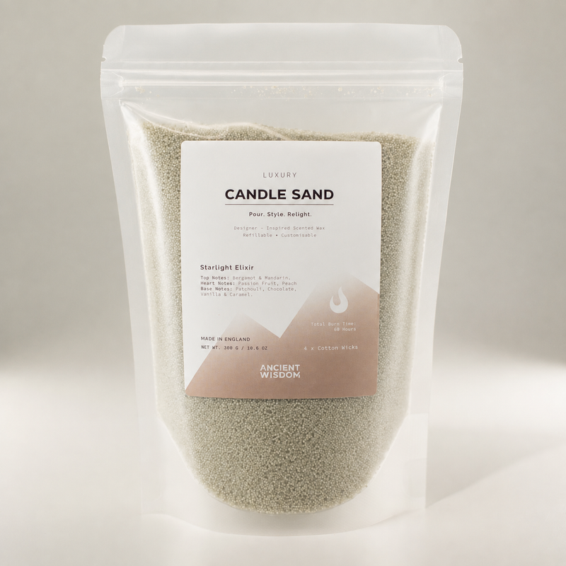 Geparfumeerde kaarszand - wit - Sterrenlicht Elixer - 300 g