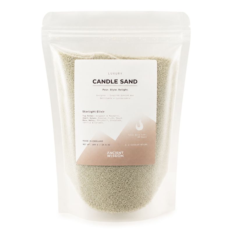 Geparfumeerde kaarszand - wit - Sterrenlicht Elixer - 300 g