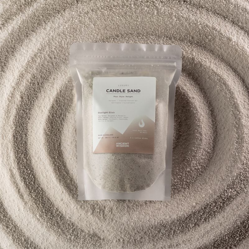Geparfumeerde kaarszand - wit - Sterrenlicht Elixer - 300 g