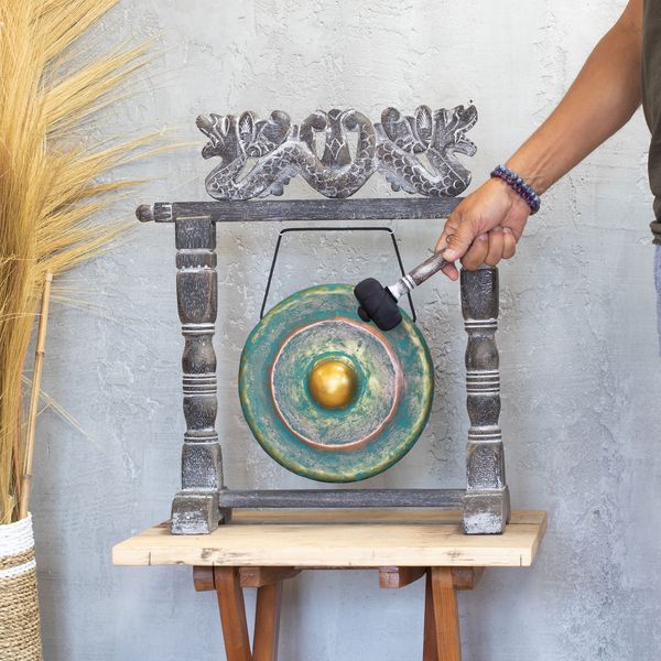 Kleine Gong in Standaard - 25cm - Greenwash