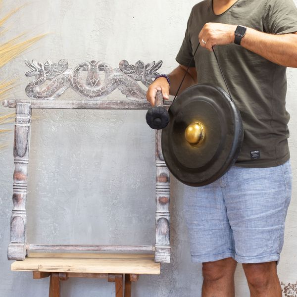 Medium Gong in Standaard - 35cm - Zwart