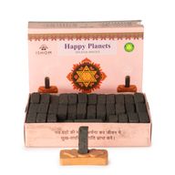 Verpakking van 104 Natuurlijke wierook-smudge stenen en brander - Happy Planets - Rituele blokjes