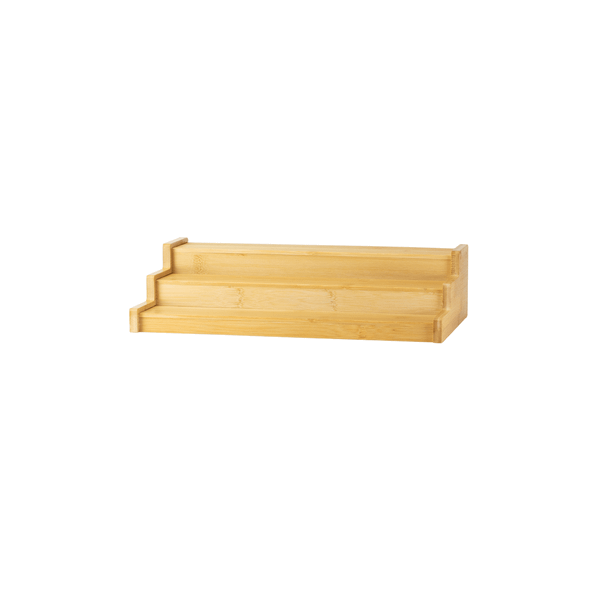Bamboe Displaystandaard - 3 Etages - Uitschuifbaar 35x8,5x22cm (tot 62,5cm)