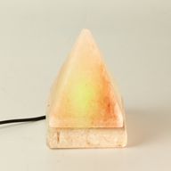 Kwaliteits USB-piramide-zoutlamp - 9 cm (multi)
