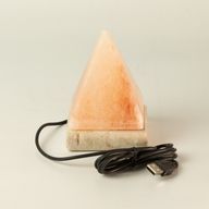 Kwaliteits USB-piramide-zoutlamp - 9 cm (multi)