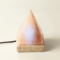 Kwaliteits USB-piramide-zoutlamp - 9 cm (multi)