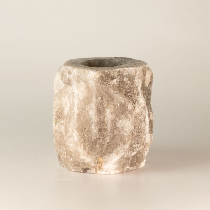 Grijze zoutkaarsenhouder 600-800 g