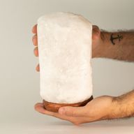 Kristal Rock Himalaya-zoutlamp - en basis ongeveer 3-5 kg