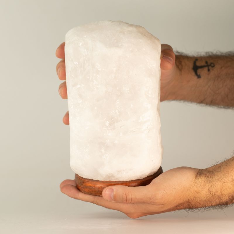 Kristal Rock Himalaya-zoutlamp - en basis ongeveer 3-5 kg