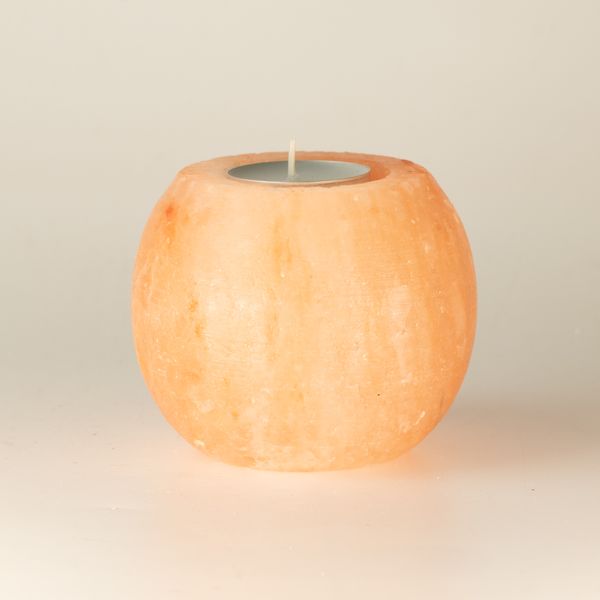 Himalaya Zout Kaars Houder - Rond